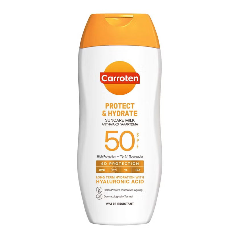 Carroten Protect & Hydrate Suncare SPF50 Body Milk With Hyaluronic Acid 200ml