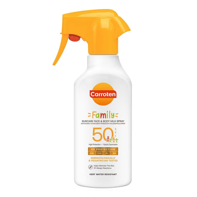 Carroten Family Suncare SPF50 Face & Body Milk Sunscreen Spray 270ml