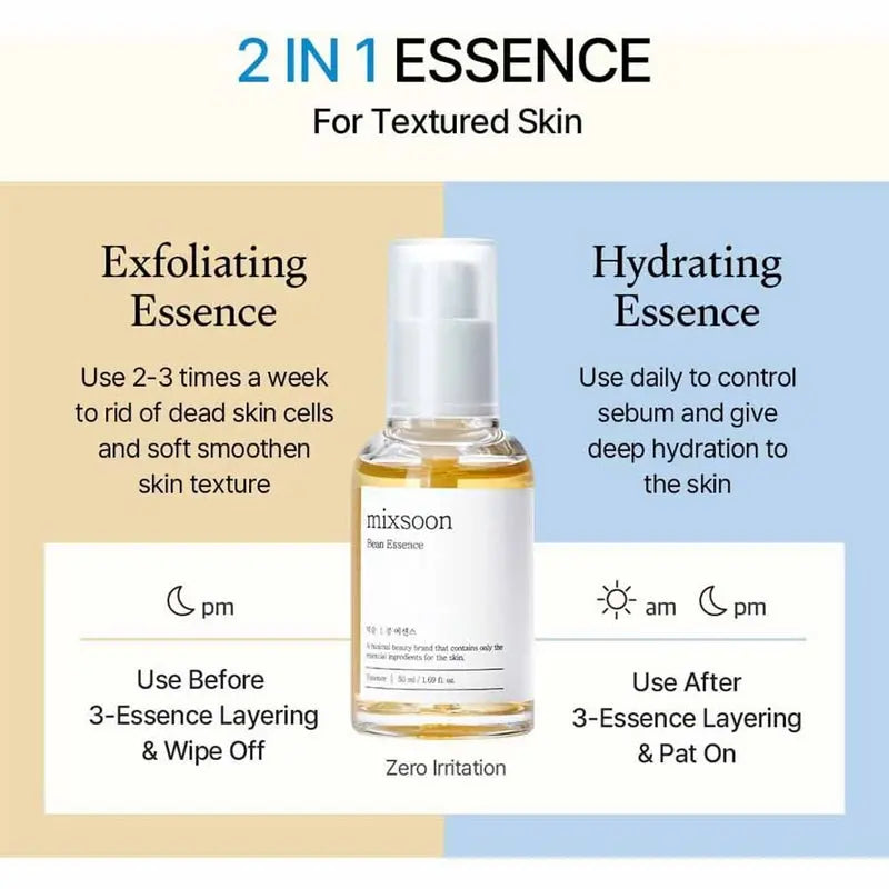 Mixsoon Bean Facial Essence For Dewy & Glowy Skin 50ml Mixsoon