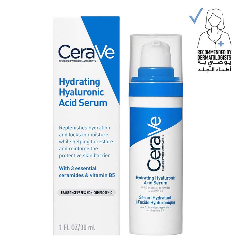 CeraVe Hydrating Hyaluronic Acid Face Serum For Normal To Dry Skin 30ml