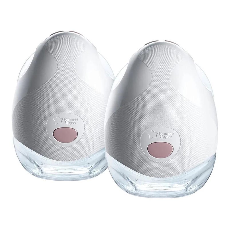 Tommee Tippee Made For Me In-Bra Wearable Electric Breast Pump Double- White/Pink