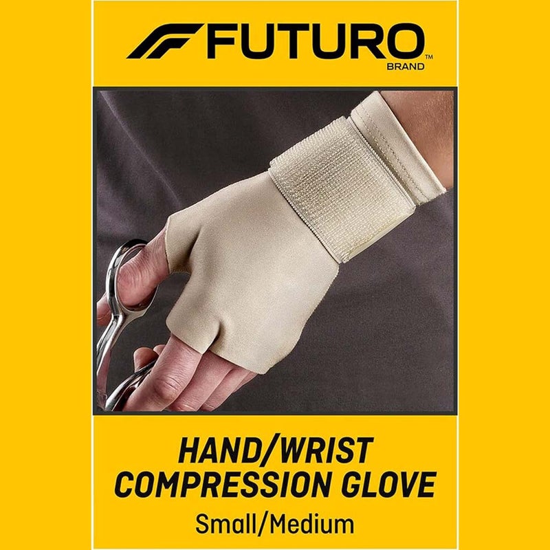 Futuro Hand & Wrist Compression Glove, Mild Support, Large/ XL, Beige Color, Pack of 1’s