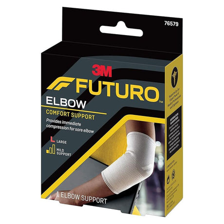 Futuro Elbow Support For Left/Right Elbow, Mild Support, Large, Grey Color, Pack of 1’s, Pack of 1’s