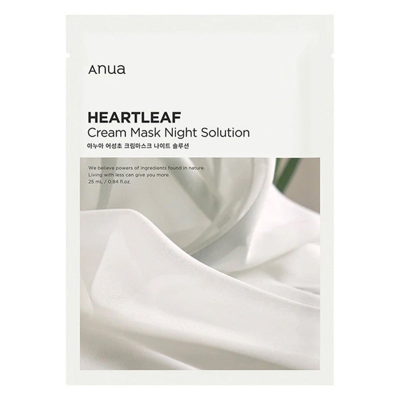 Anua Heartleaf Night Solution Face Cream Sheet Mask 25ml, Pack of 10’s