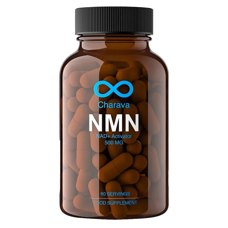 Charava NMN Antiaging Supplement NAD+ Activator 500mg Capsules, Pack of 60's