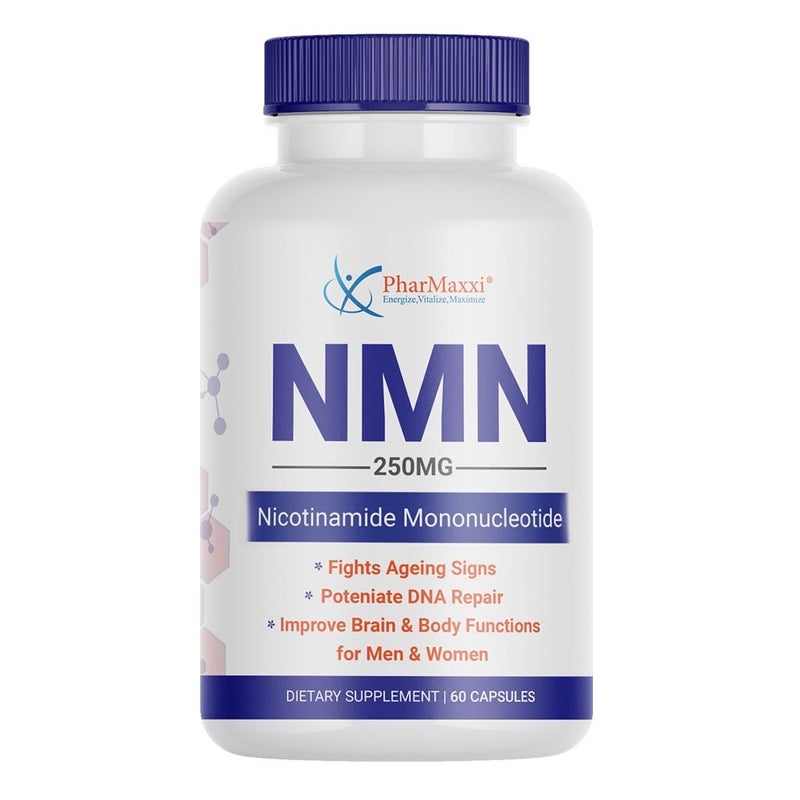 Pharmaxxi NMN 250mg Antiaging Supplement Capsules, Pack of 60’s