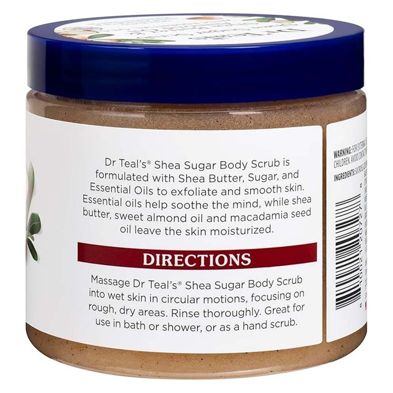 Dr Teal’s Shea Sugar Body Scrub With Shea Butter, Almond Oil & Essential Oils 538g