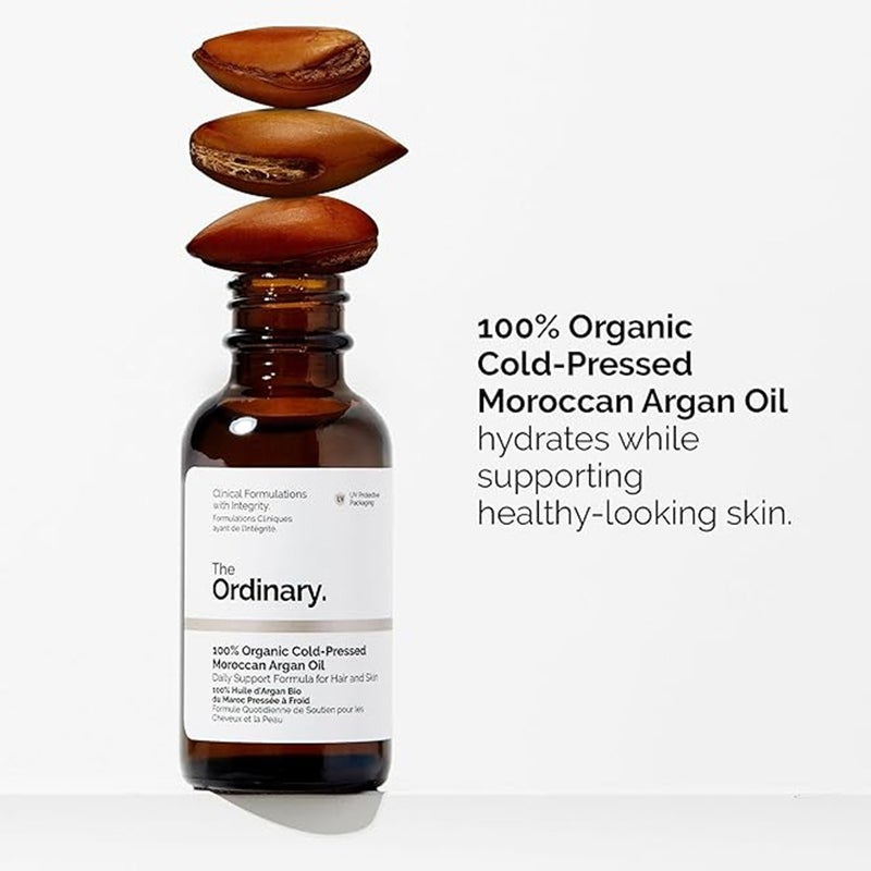 The Ordinary 100% Organic Cold Pressed Moroccan Argan Oil For Dry & Flaky Skin 30ml