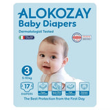 Alokozay Baby Diapers, Size 3, 5-10kg, Pack of 17's