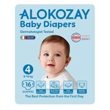 Alokozay Baby Diapers, Size 4, 8-14kg, Pack of 16's