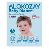 Alokozay Baby Diapers, Size 5, 12-17kg, Pack of 70's