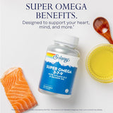 Solaray Super Omega 3-7-9 With Vitamin D3 & Salmon Oil Softgels For Heart Health, Pack of 120’s