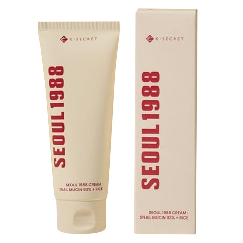 K-Secret Seoul 1988 Snail Mucin 93% + Rice Extract Cream 100ml K-Secret