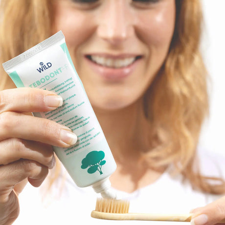 Tebodont F Toothpaste – Herbal Fluoride Toothpaste with Tea Tree Oil for Gum Health & Cavity Protection 75ml