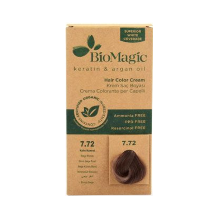 BioMagic Hair Color - 7.72 Beige Blonde