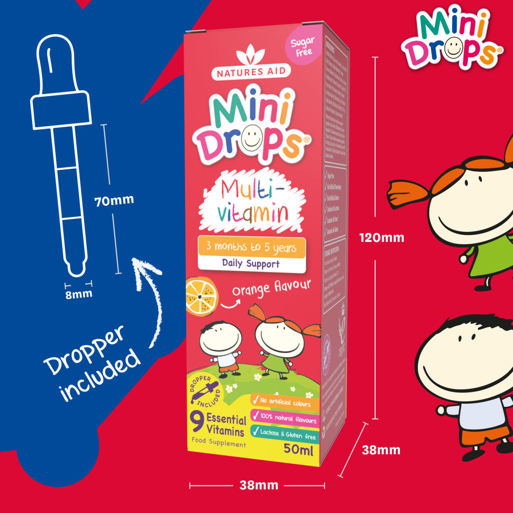 Natures Aid Multivitamin Mini Drops For Infant & Children - 50ml