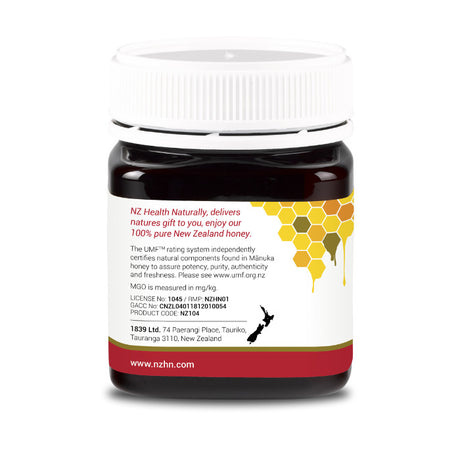 NZ Health UMF 10+ Manuka Honey Immunity, Digestion & Natural Wellness Boost – 250g