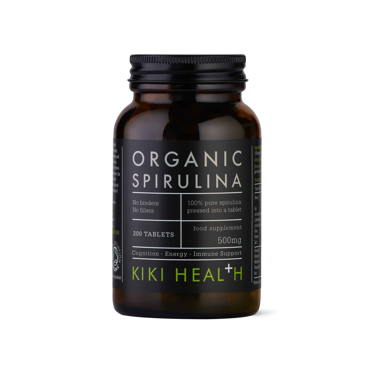 KIKI Health Organic Spirulina - 200 Tablets