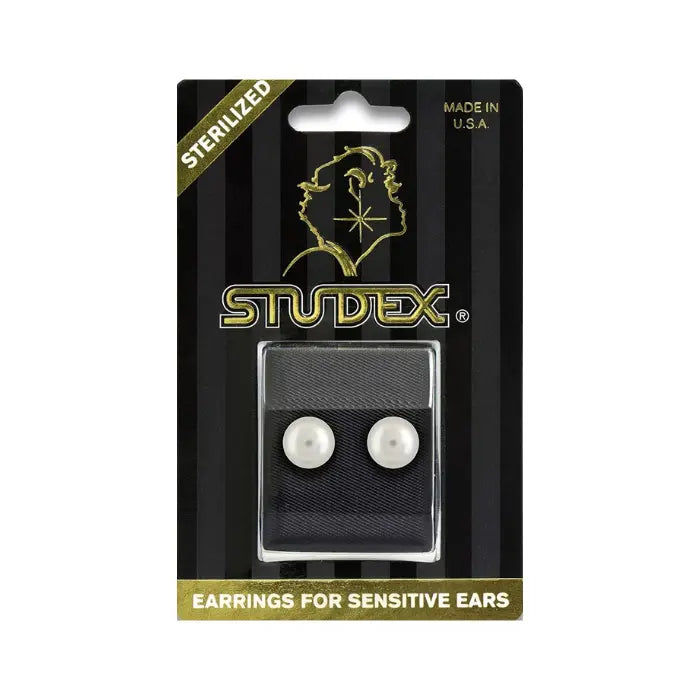 Studex Sensitive Gold Plated 8MM White Pearl STUDEX