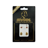 Studex Gold Plated Regular Birthstone OCT Rose