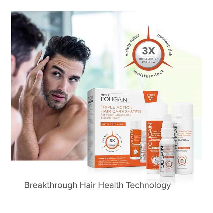 Foligain Triple Action Hair Care System For Men- Kit