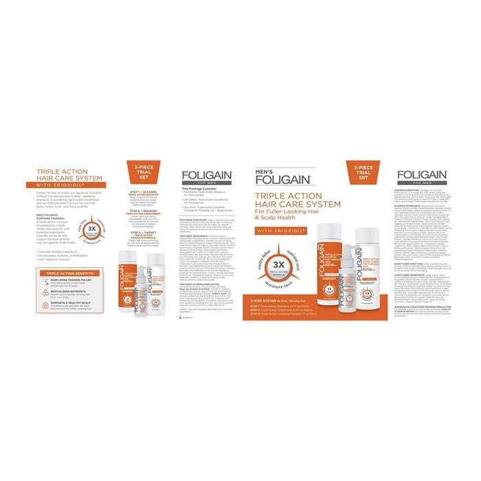 Foligain Triple Action Hair Care System For Men- Kit