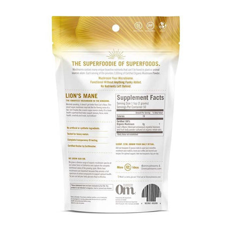 Om Lions Mane Organic Mushroom Powder 100 g
