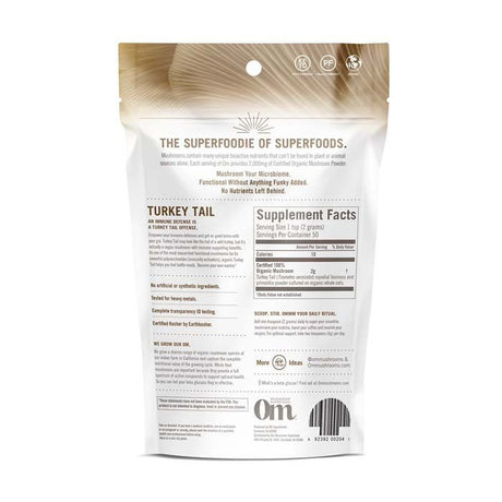Om Turkey Tail Organic Mushroom Powder 100g