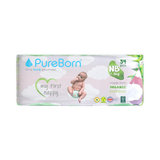 Pureborn Organic Bamboo Newborn Diapers 1- 3 kg Ultra Soft 34pcs