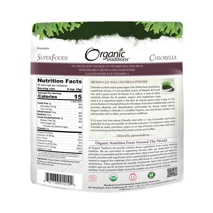 Organic Traditions Chlorella Powder 150g