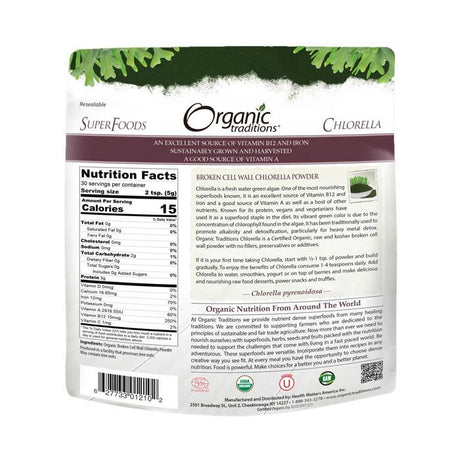 Organic Traditions Chlorella Powder 150g
