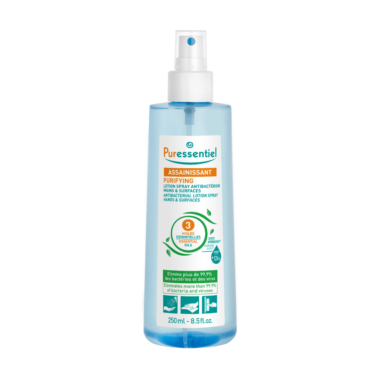 Puressentiel Purifying Antibacterial Lotion Spray Hands & Surfaces with 3 Essential Oils 250ml