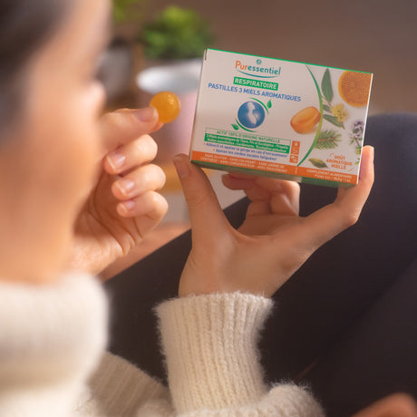 Puressentiel Respiratory Pastilles with 3 Aromatic Honeys 18 's
