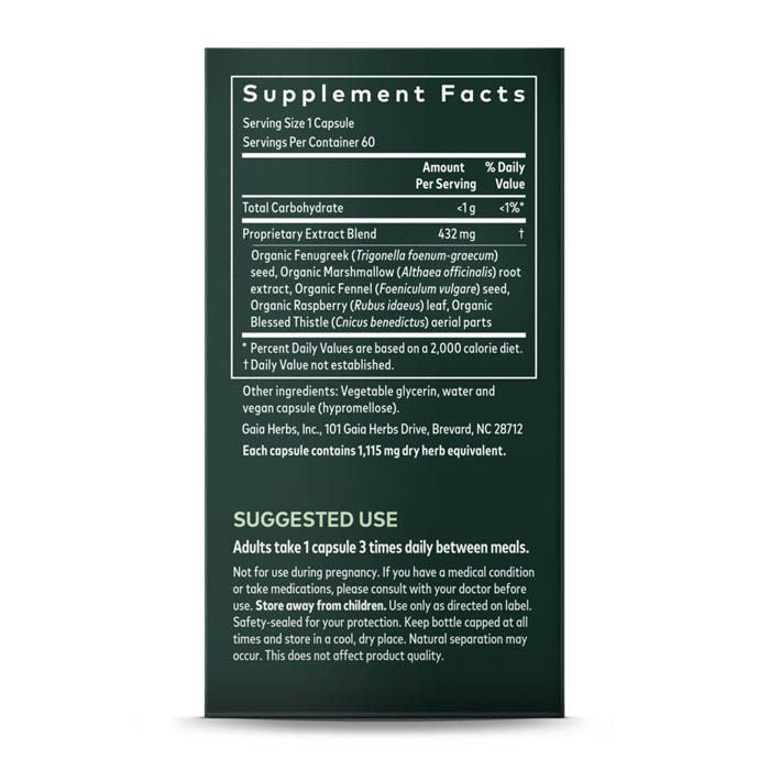 Gaia Herbs Lactation Support - 60 Capsules