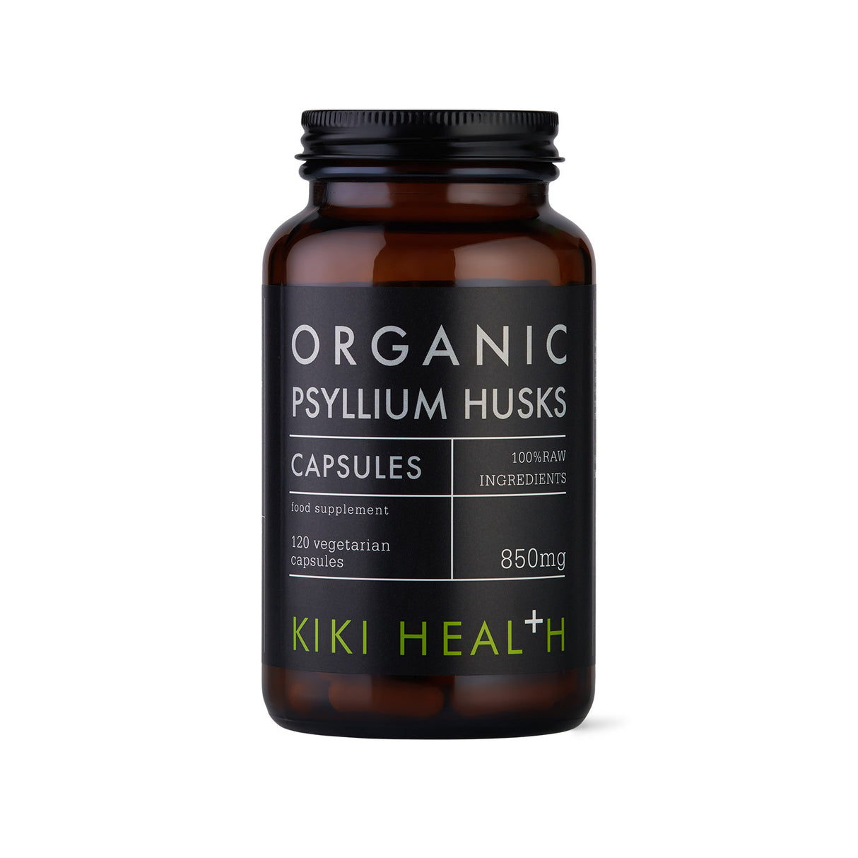 KIKI Health Organic Psyllium Husks Vegetarian - 120 Capsules