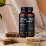 KIKI Health Organic Psyllium Husks Vegetarian - 120 Capsules