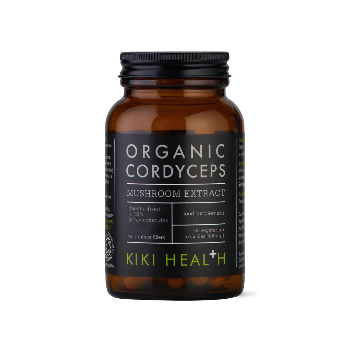 KIKI Health Organic Cordyceps - 60 Capsules