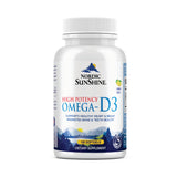 Nordic Sunshine Omega 1280mg with Vitamin D3 25mcg, High Potency EPA+DHA - 100 Softgels