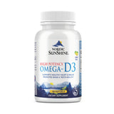 Nordic Sunshine Omega 1280mg with Vitamin D3 25mcg, High Potency EPA+DHA - 100 Softgels