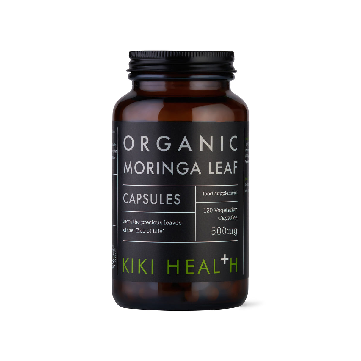 KIKI Health Organic Moringa Leaf 500mg - 120 Capsules