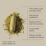 KIKI Health Organic Moringa Leaf 500mg - 120 Capsules