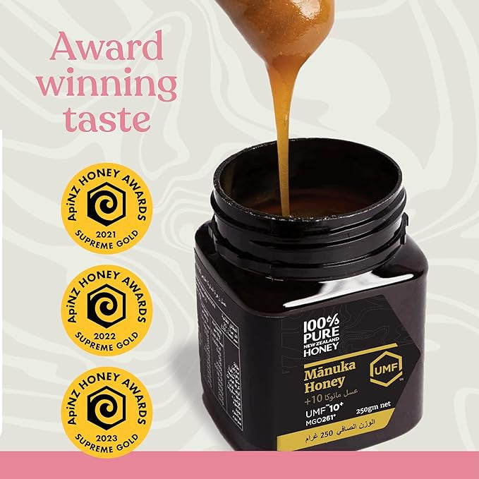 100% Pure New Zealand Manuka Honey UMF10+ MGO263+ 250g