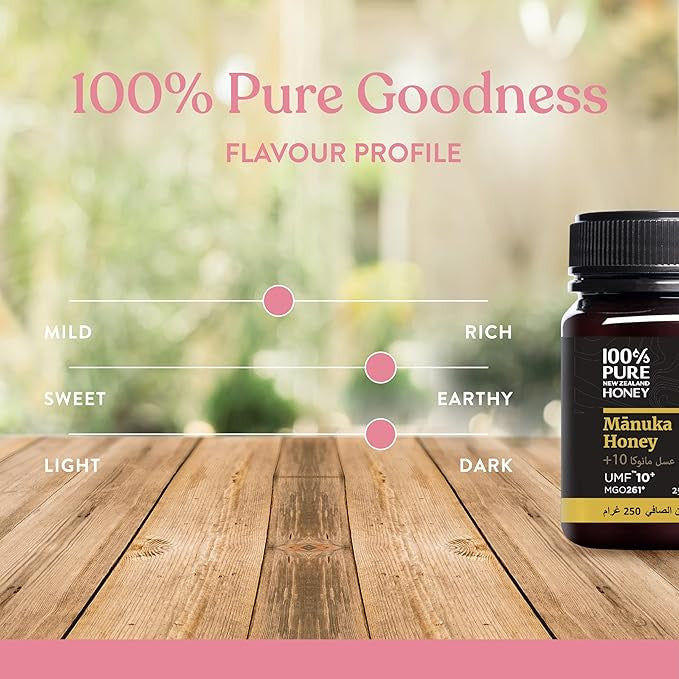 100% Pure New Zealand Manuka Honey UMF10+ MGO263+ 250g