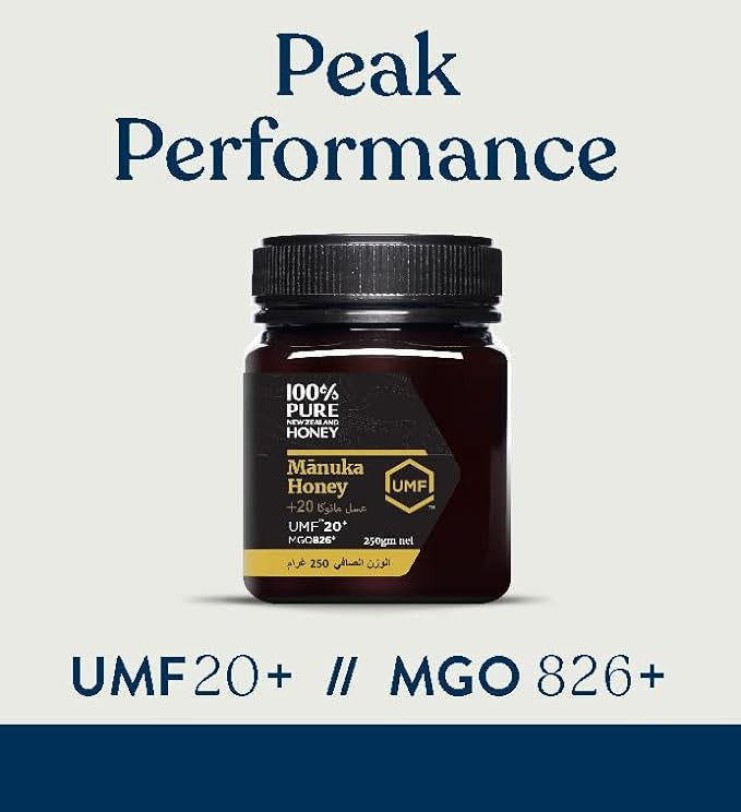 Pure 100% New Zealand Manuka Honey UMF20+ MGO826+ 250g