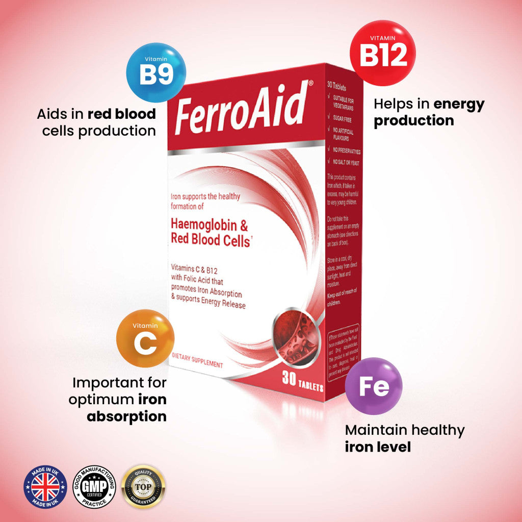 Vital Healthcare Ferroaid Iron Support - 30 Tabs