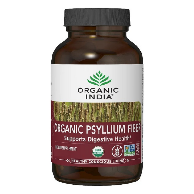 Organic India Psyllium Fiber - 90 Capsules Organic India