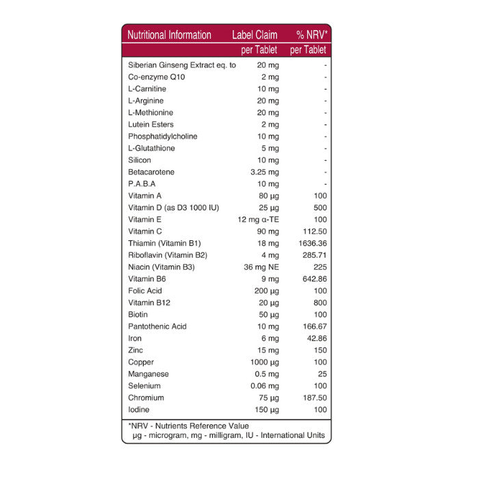Vital Healthcare Vital Man 50+ - 30 Tablets