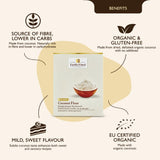 Earth’s Finest Organic Coconut Flour, Gluten-Free, Low-Carb, High-Fiber, Wheat Alternative for Healthy Baking, 500g