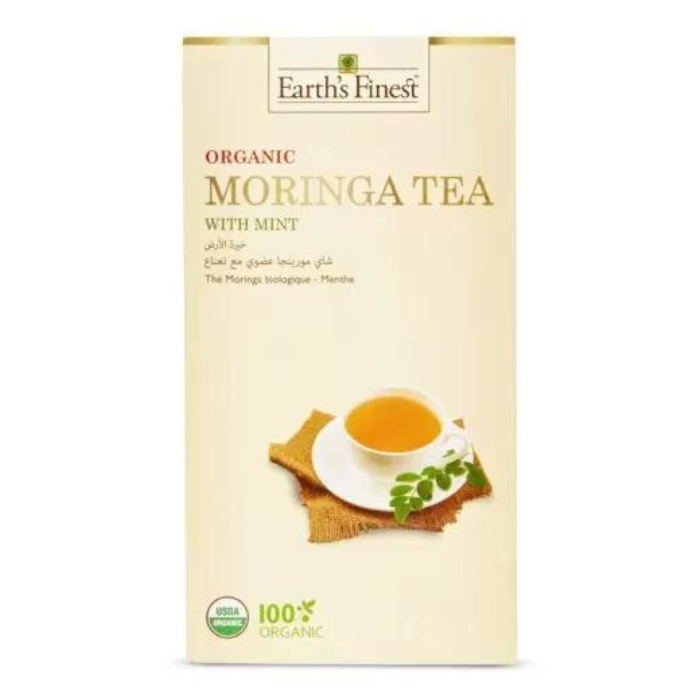 Earth's Finest Organic Moringa Tea with Mint - 1.5g X 25