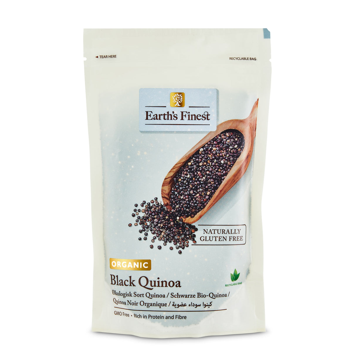 Earth’s Finest Organic Black Quinoa, Protein-Rich, High-Fiber, Gluten-Free, Non-GMO - 340g